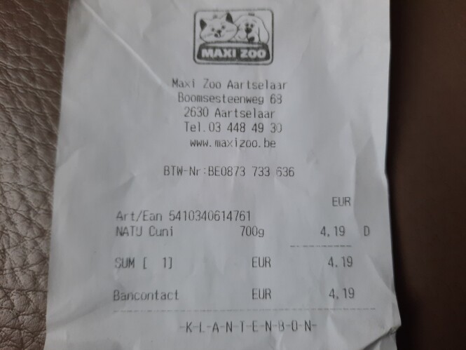 Maxizoo nature cuni 700g twv 4.19€ aangevraag...