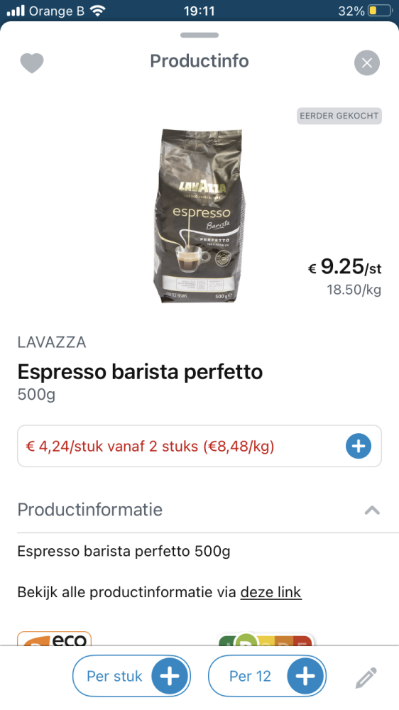 Lavazza koffiebonen espresso barista perfetto...