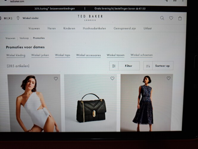 tedbaker.com 30% korting* seizoensaanbiedinge...