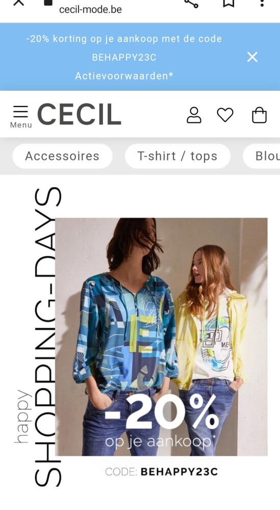 cecil-mode.be happy shopping-days- 20% op je...