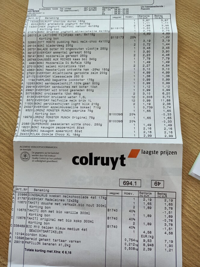 Colruyt: 25% op 1 verpakking la laitiere rijs...