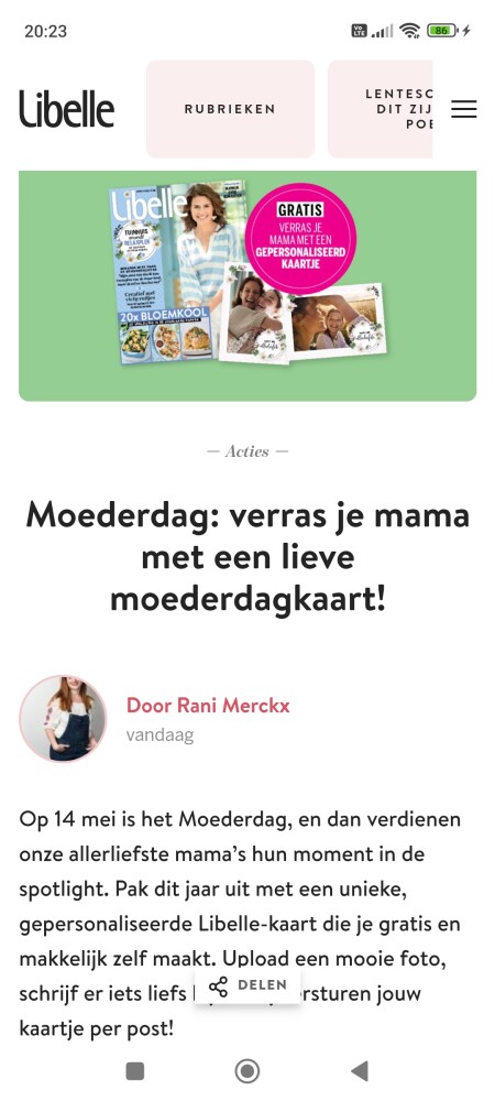 verras je mama met een lieve moederdagkaart d...