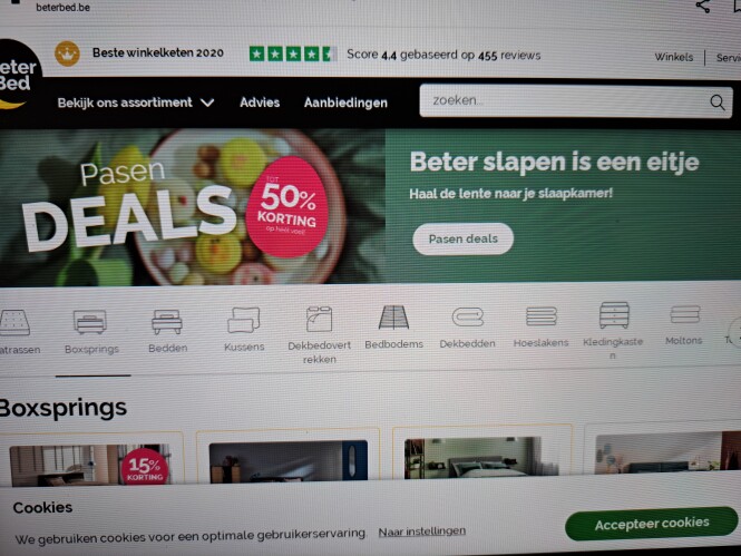 beterbed.be Pasen deals tot 50% korting