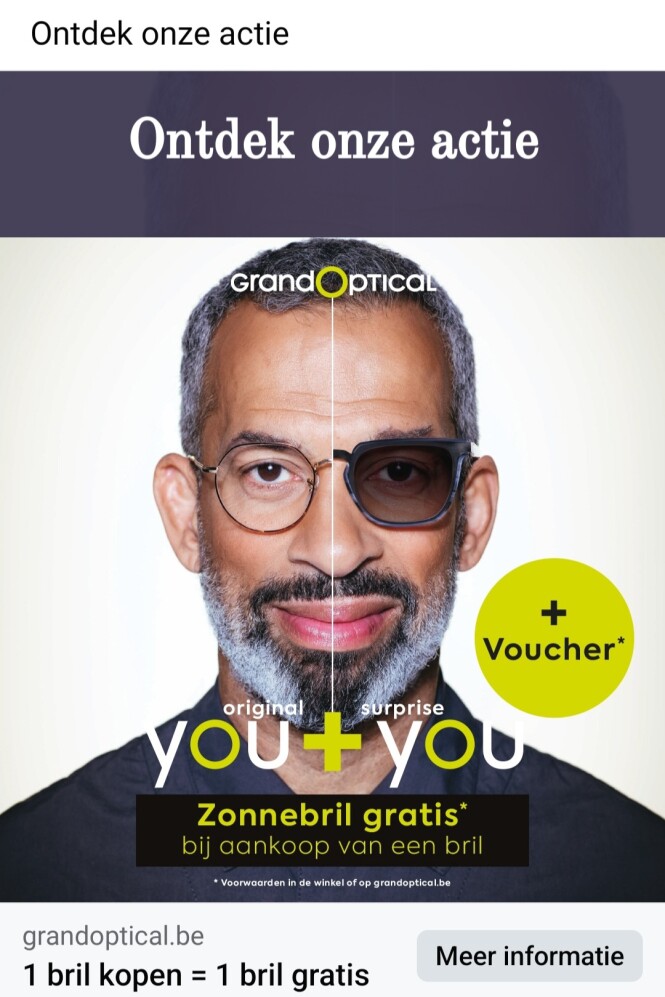 GrandOptical 1 bril kopen = 1 zonnebril grati...