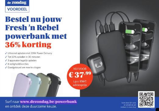 In de zondagshop: Fresh 'n Rebel Powerbank 18...