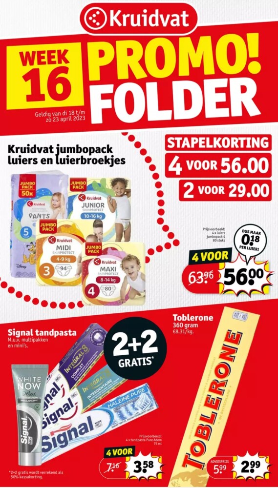 Van 18/4 t.e. 23/4 kun je bij Kruidvat een to...