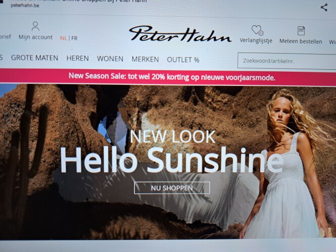 peterhahn.be new season sale: tot wel 20% kor...