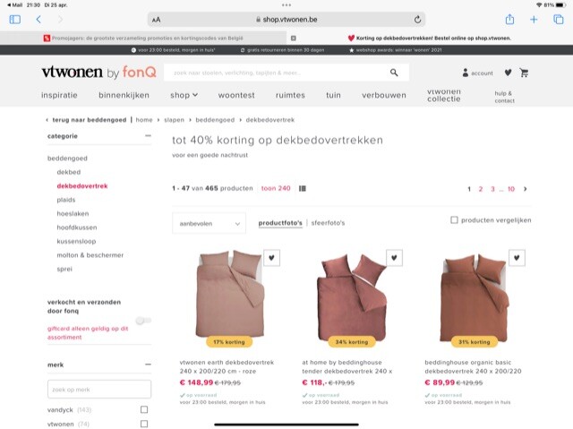 tot 40% korting op dekbedovertrekken op https...