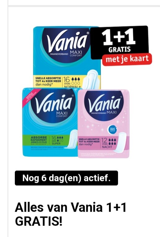 Kruidvat clubpromo vania 1+1 gratis met je ka...