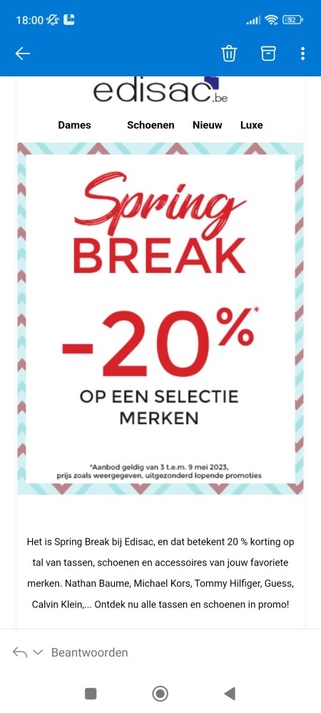 Spring Break bij Edisac.be, en dat betekent 2...