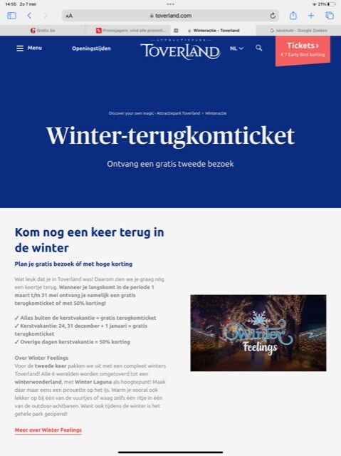 Kom twee keer naar Toverland Wanneer je t/m 3...