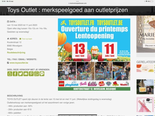 Toys Outlet : merkspeelgoed aan outletprijzen...