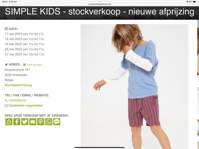 SIMPLE KIDS - stockverkoop - nieuwe afprijzin...