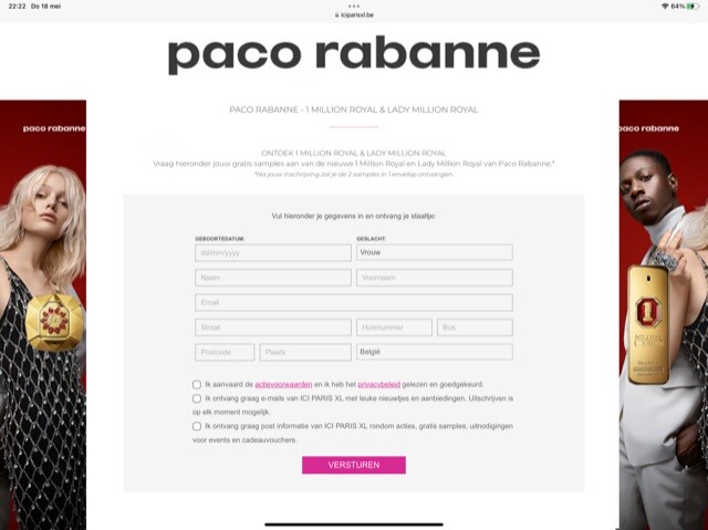 Staal PACO RABANNE - 1 MILLION ROYAL & LADY M...