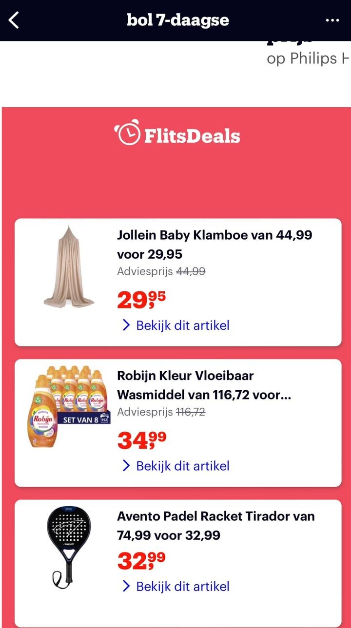 Flitsdeal bij bol vanavond nog tot 22u enkel...