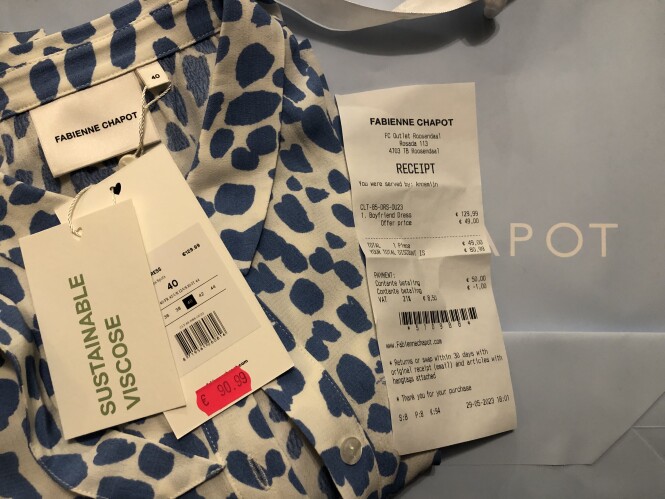 Kleedje Fabienne chapot, normaal €130, nu €49...