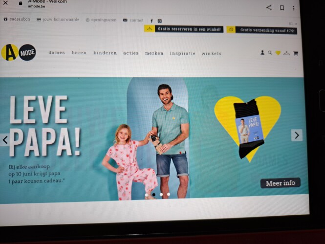 A-mode bij elke aankoop op 10 juni krijgt pap...