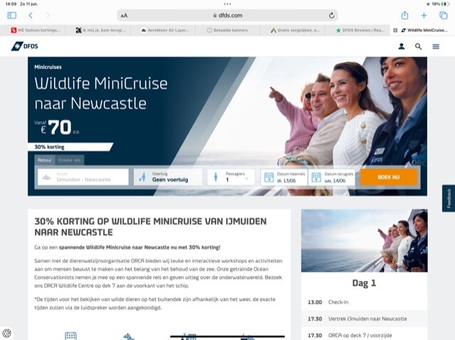 Boek voor 13 juni en ontdek samen met DFDS en...