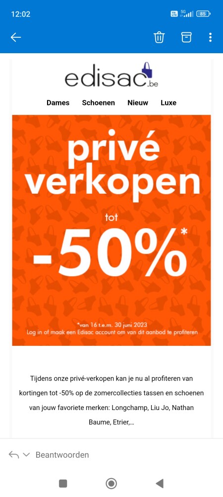 privé-verkoop bij edisac.be: kortingen tot -...