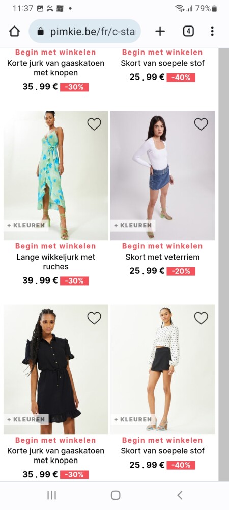 Tot -40% op selectie lente-zomerkleding en ac...