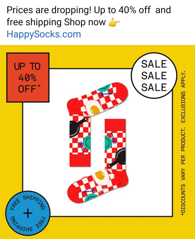 happysocks.com sale: tot 40% korting op gesel...