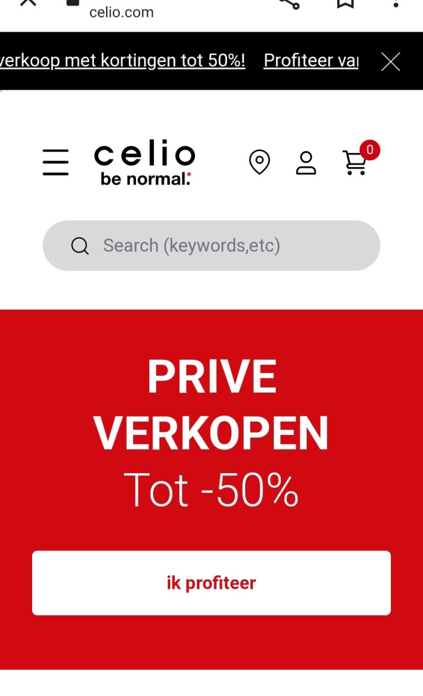 celio.com prive verkopen tot -50% op een sele...