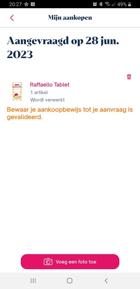 Tablet Raffaello aangevraagd. 100% terugbetaa...