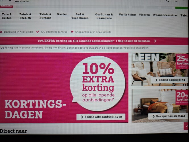 leenbakker.be tot 25% korting op heel veel lo...