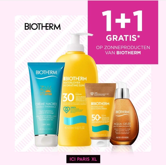 Geniet van 1 + 1 gratis op alle zonneproducte...