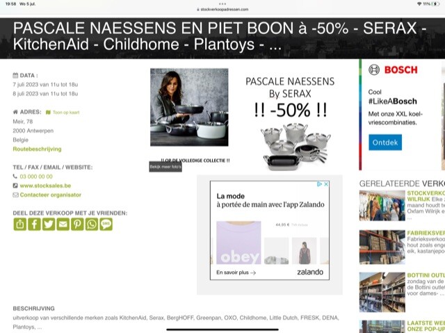 PASCALE NAESSENS EN PIET BOON à -50% - SERAX...
