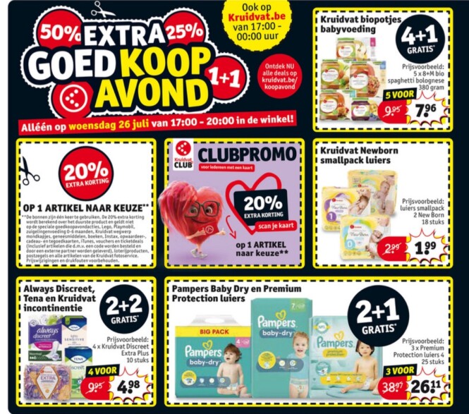 Kruidvat koopavond woensdag 26 juli van 17u00...