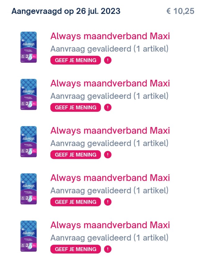 Shopmium 5x50% terugbetaald always maxi. Krui...