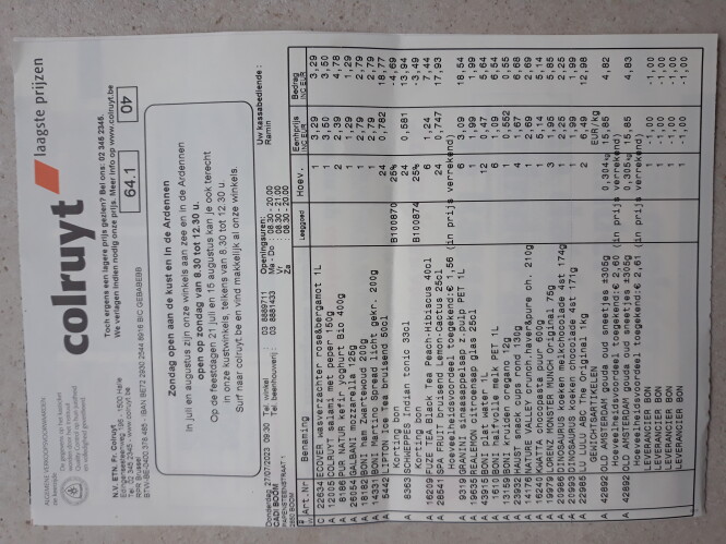 Gisteren naar Colruyt Boom geweest en extra v...