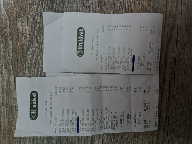 Kruidvats Antwerpen gele sticker -75% lego do...