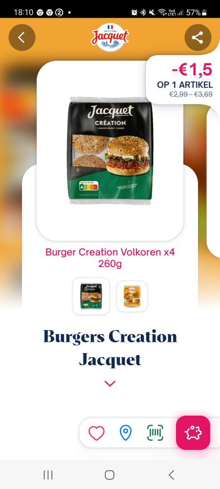 Shopmium -€1,50 burgers creation Jacquet