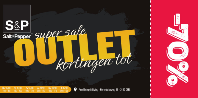 Outlet Salt&Pepper tot -70%: Fine dining & li...