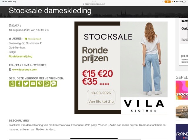 Stocksale dameskleding 18/8 Steenweg Op Oosth...
