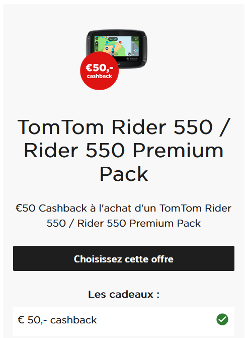 TomTom €50 Cashback bij aankoop van een TomTo...