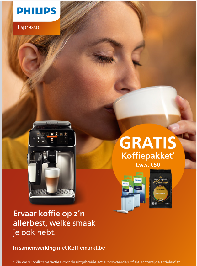 Philips Espresso Gratis Koffiepakket t.w.v. €...