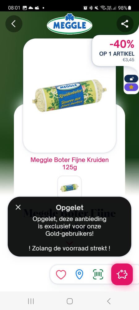 Shopmium -40% meggle boter fijne kruiden125g,...