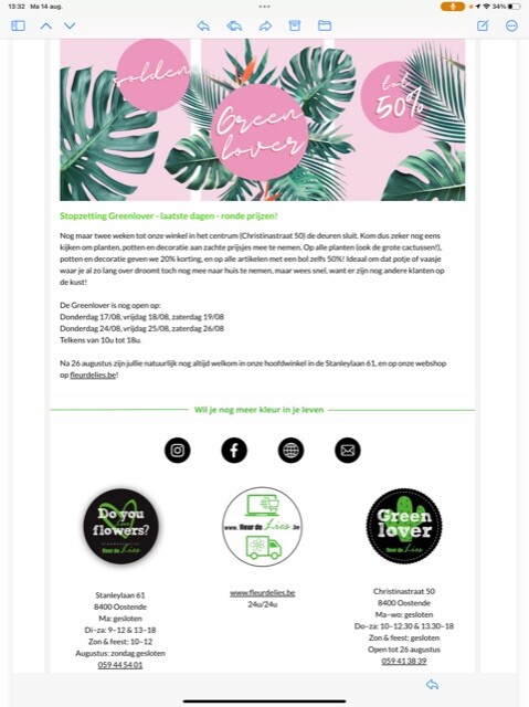 Stopzetting Greenlover - laatste dagen - rond...