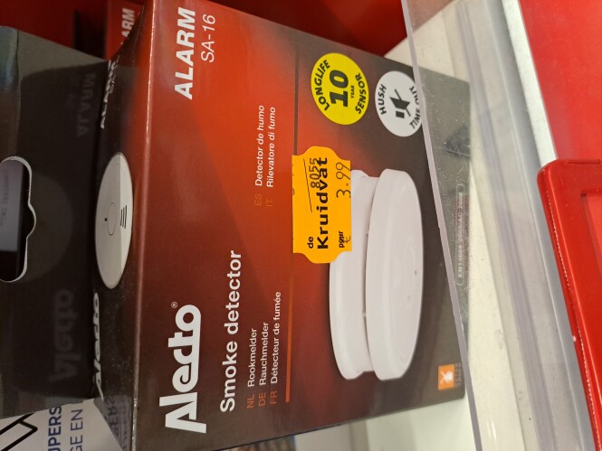 Bij Kruidvat rookmelder Alecto SA-16 aan slec...