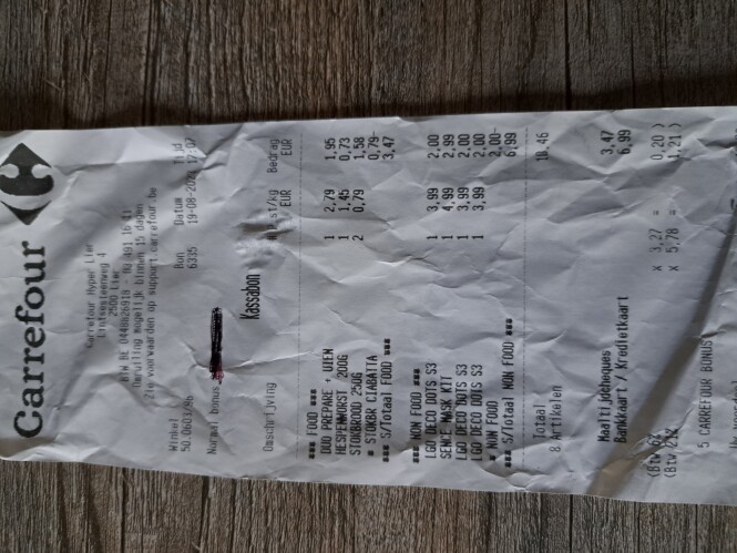 Carrefour 1+1 stokbrood -0,79 hierdoor, 2+1 g...