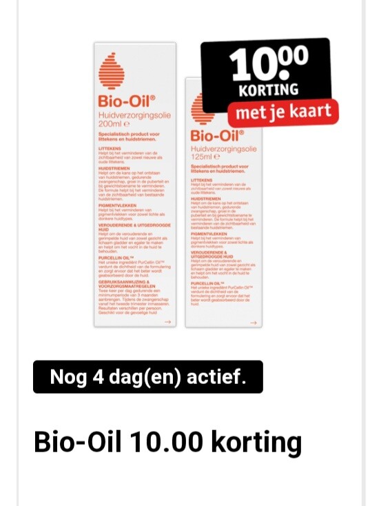 Kruidvat clubpromo bio-oil €10 korting met je...