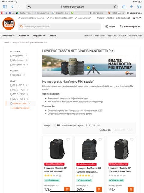 gratis Manfrotto Pixi statief Bij aankoop van...