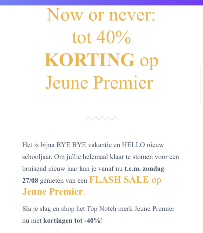 De kleine zebra tot -40% op jeune premier, oo...