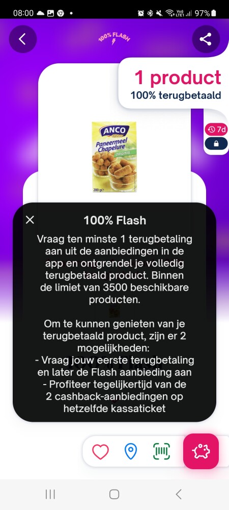 Shopmium 100% flash paneermeel anco. Eerst ee...