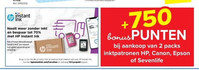 Carrefour + 750 bonuspunten bij aankoop van 2...