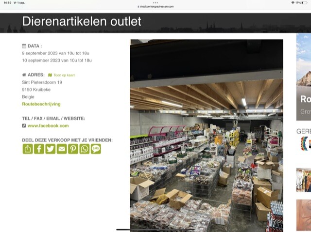 Dierenartikelen outlet Sint Pietersdoorn 19...