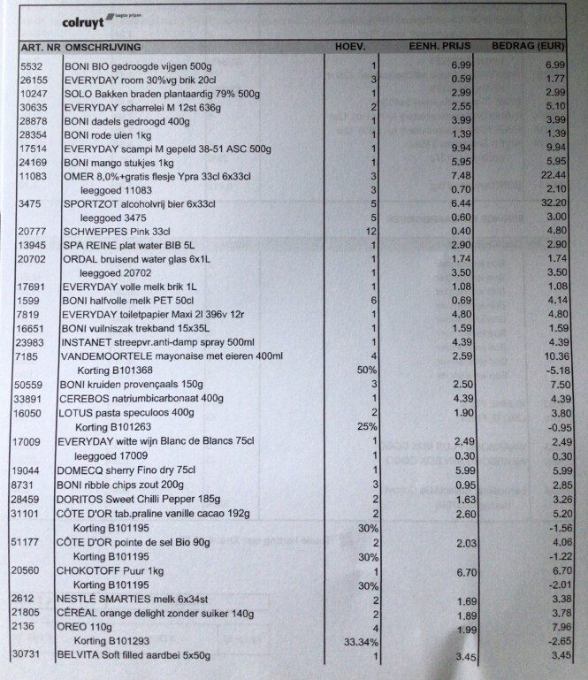 Collect en go 1/9 Sportzot 6,44€/st normaal...